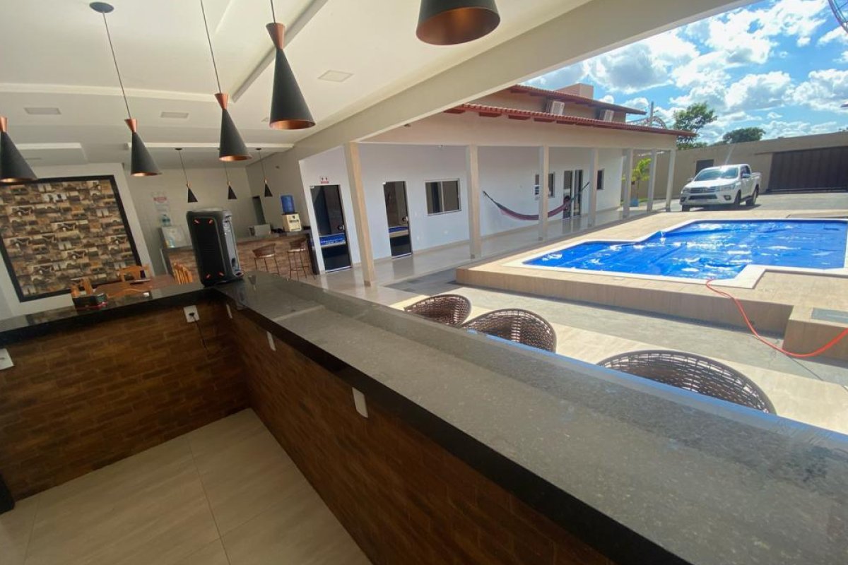 Área de convivência equipada para confraternizações